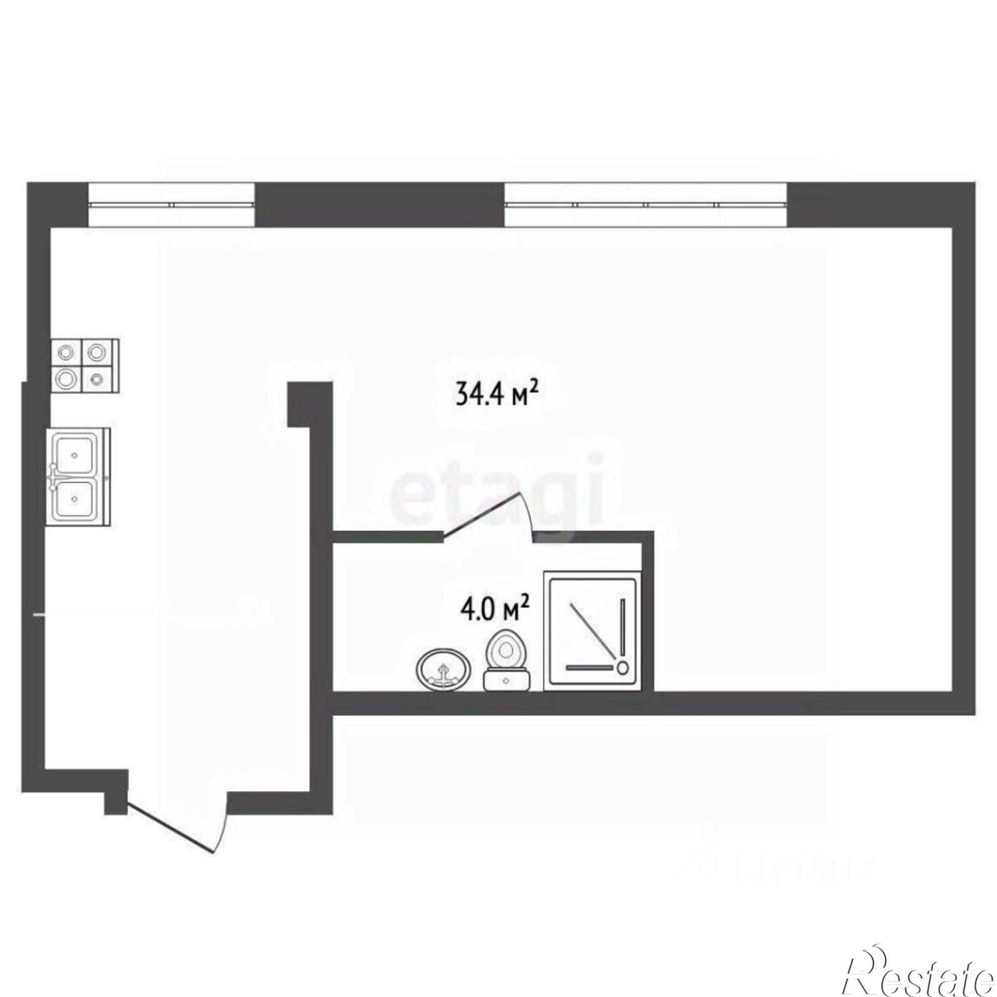 Купить квартиру за 10 955 000 рублей на Киевская улица, 46