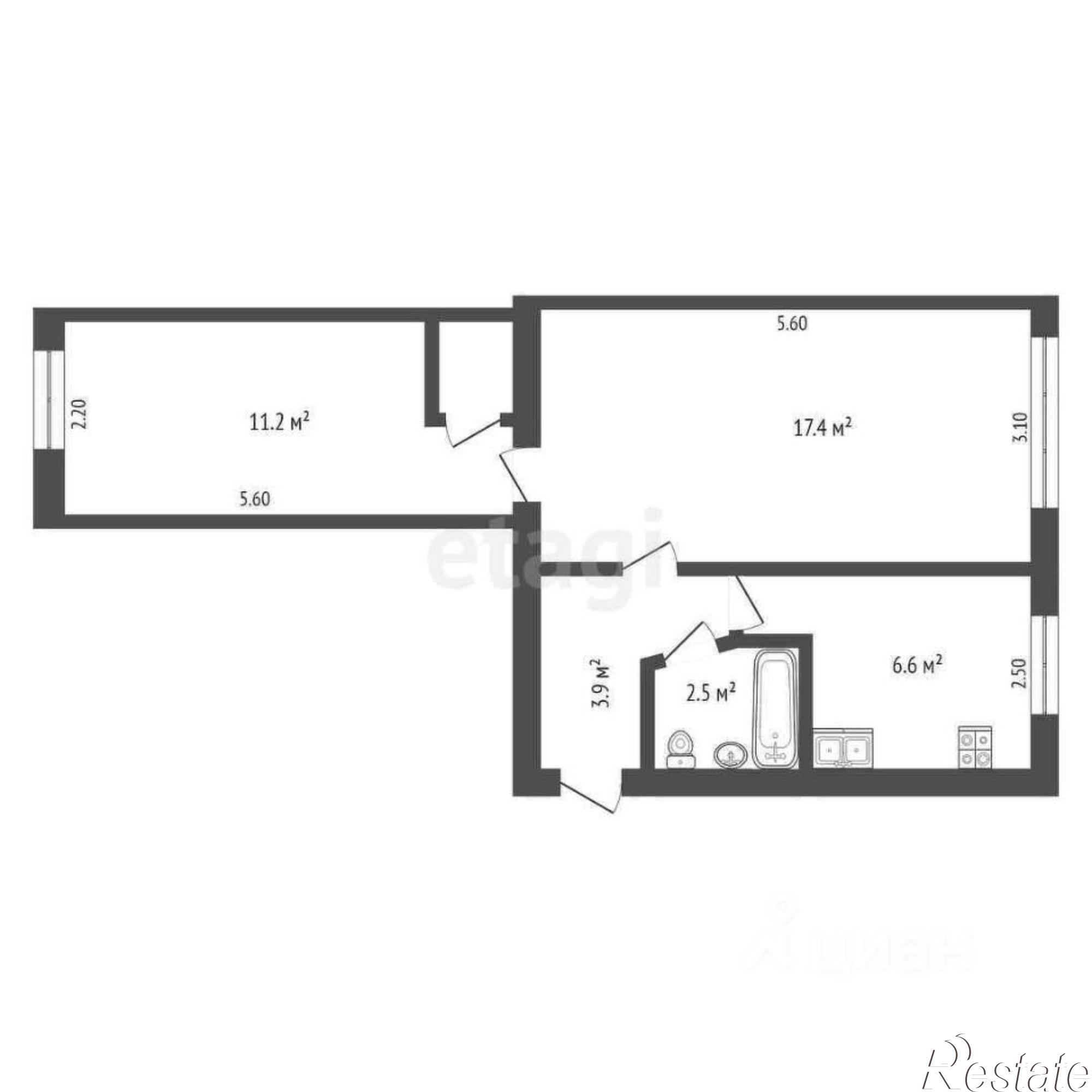 Купить квартиру за 6 200 000 рублей на Алупкинское шоссе, 28