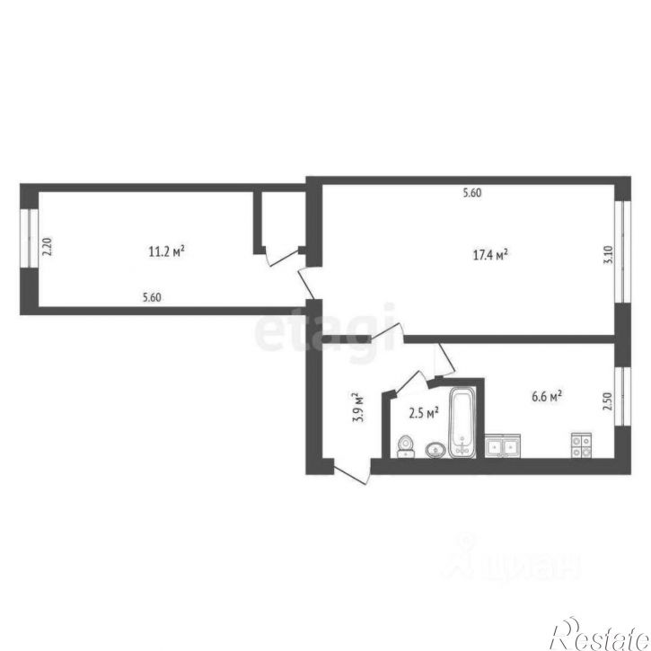 2-комн квартира Алупкинское шоссе, 28,  д. 28