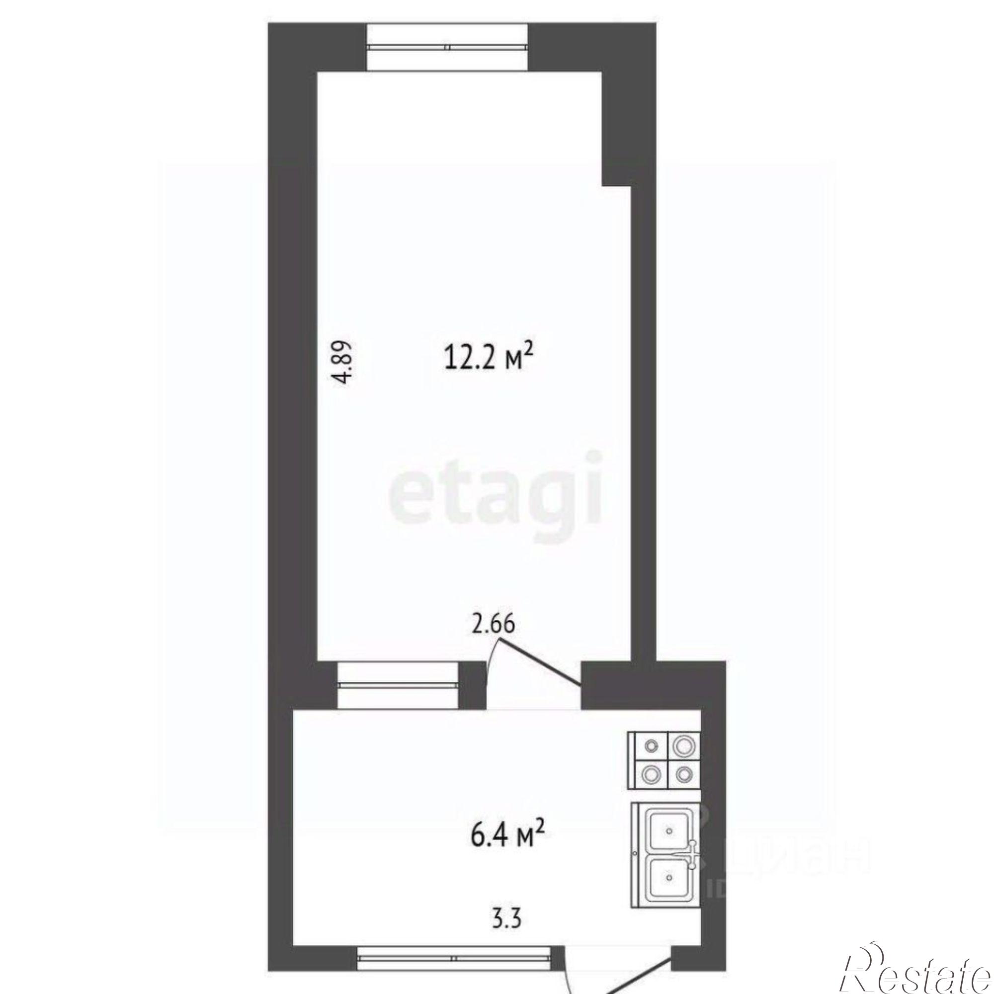 Купить квартиру за 5 500 000 рублей на Поликуровская улица, 13