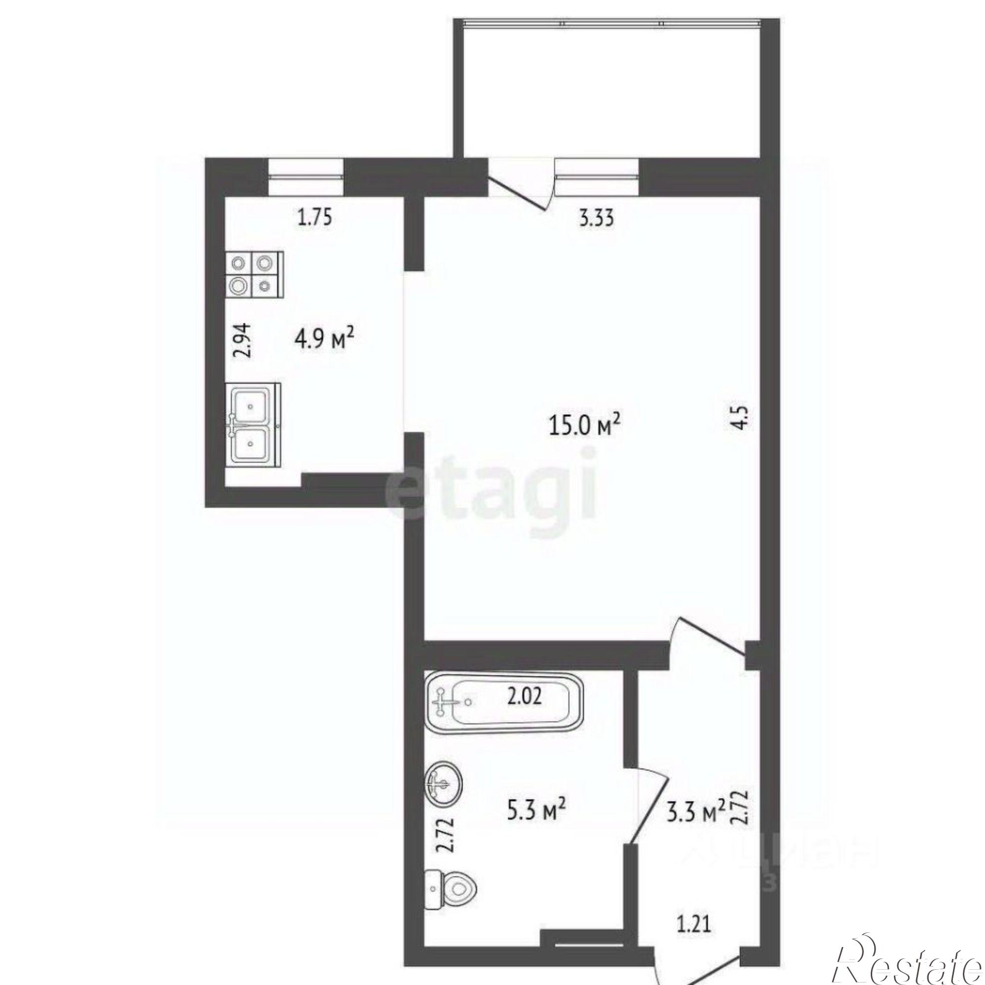 Купить квартиру за 10 500 000 рублей на Бакунинский проезд, 11