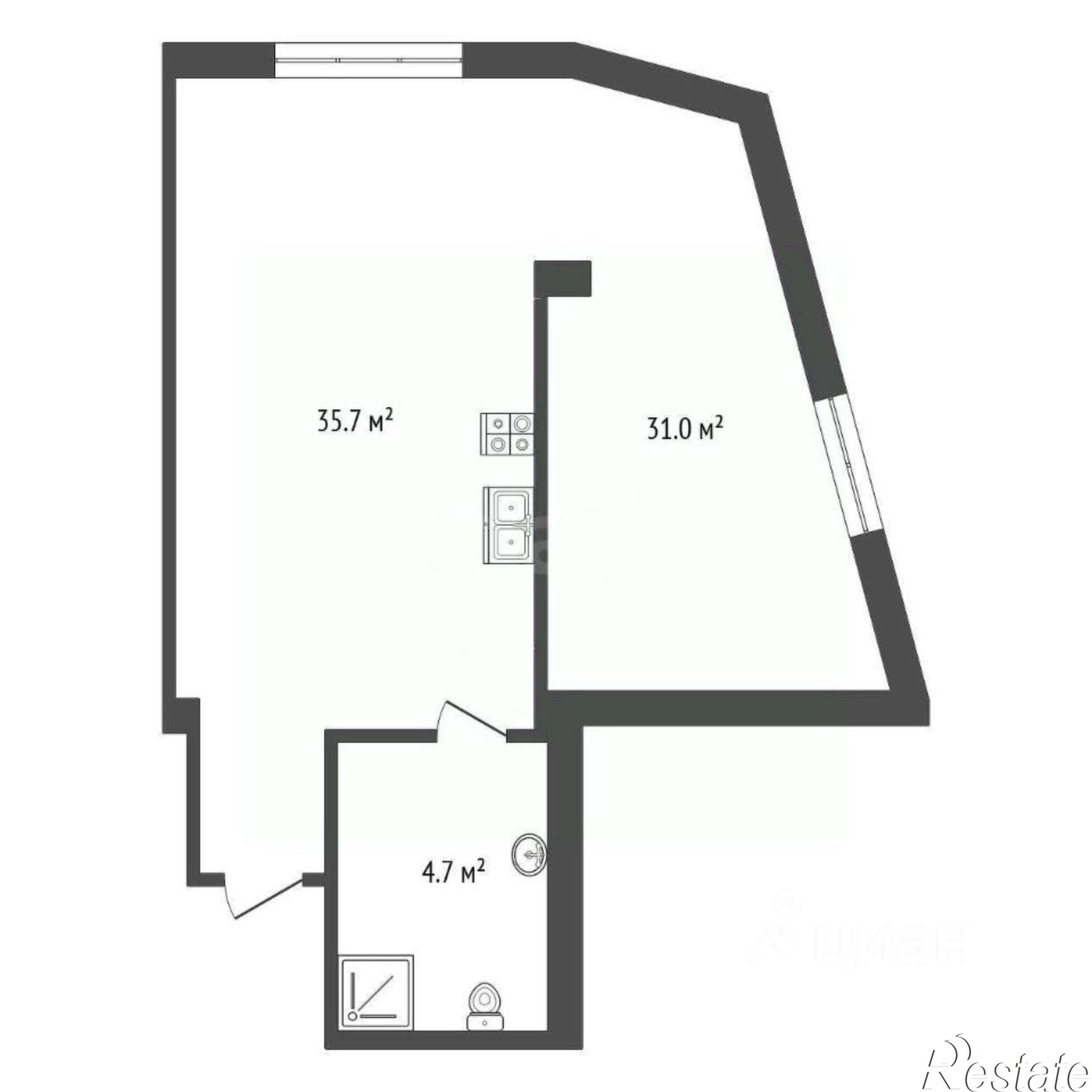 Купить квартиру за 10 550 000 рублей на ул Киевская, 44