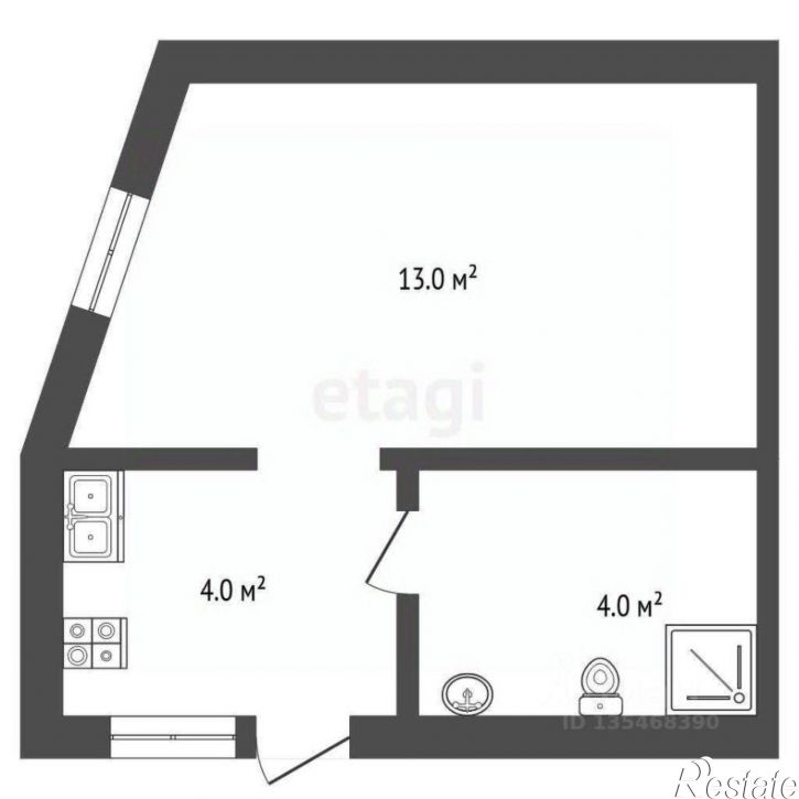 1-комн квартира улица Руданского, 6,  д. 6