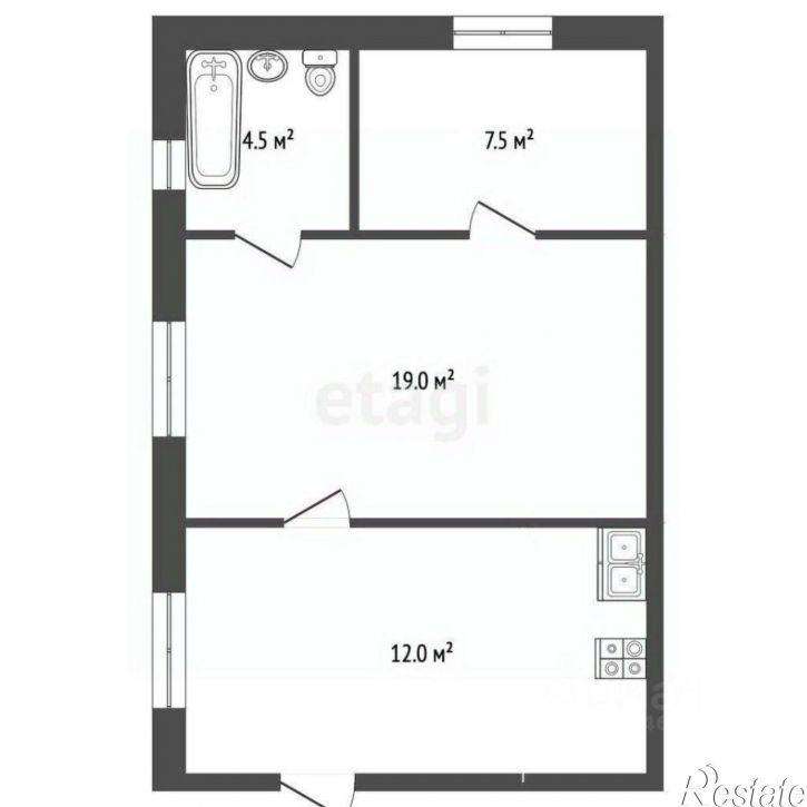 2-комн квартира улица Ломоносова, 37А,  д. 37А