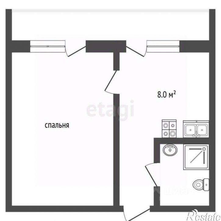 1-комн квартира Виноградная улица, 55,  д. 55