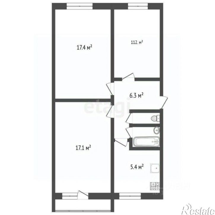 3-комн квартира Сосновая улица, 34,  д. 34