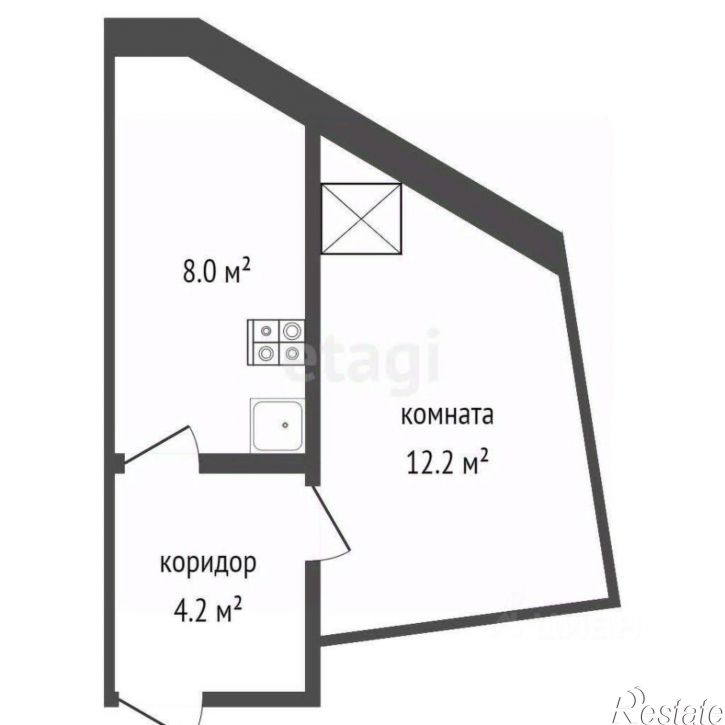 1-комн квартира Садовая улица, 37,  д. 37
