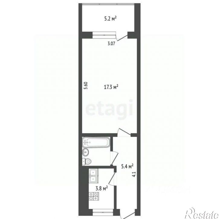 1-комн квартира ул Григорьева, 46,  д. 46