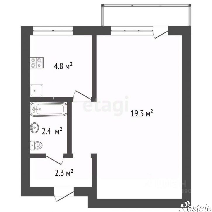 1-комн квартира ул Дзержинского, 34,  д. 34