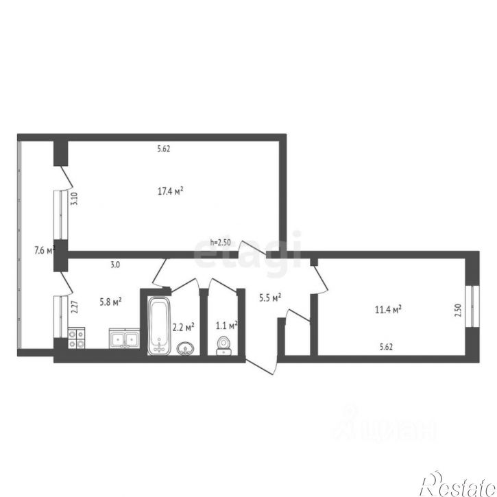 2-комн квартира ул Свердлова, 69,  д. 69