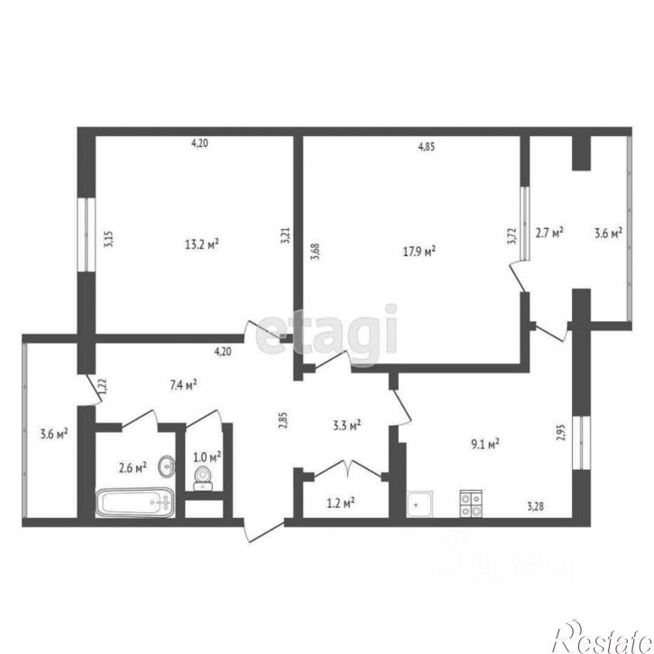 2-комн квартира ул Родниковая, 16,  д. 16