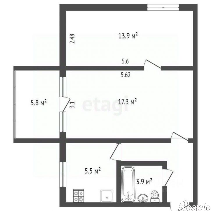 2-комн квартира улица Дзержинского, 28,  д. 28