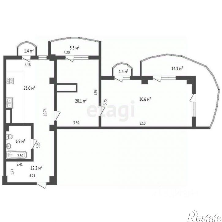 3-комн квартира улица Кривошты, 11А,  д. 11А