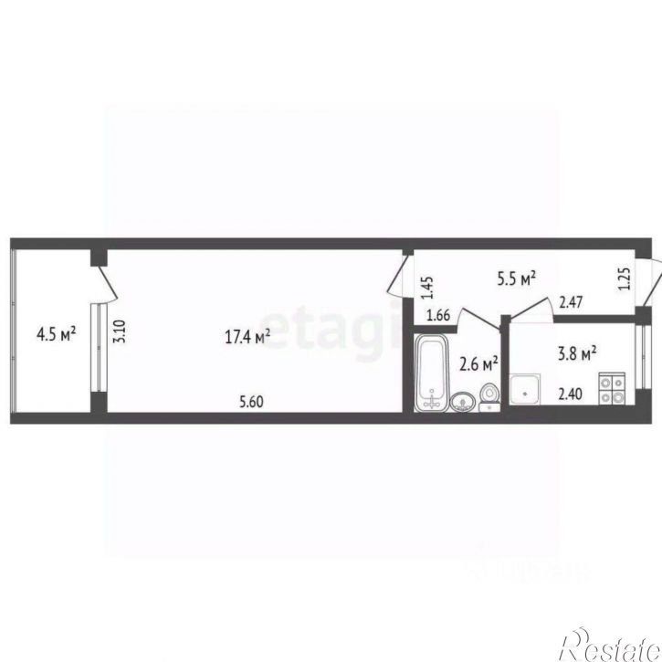 1-комн квартира ул Маратовская, 61,  д. 61