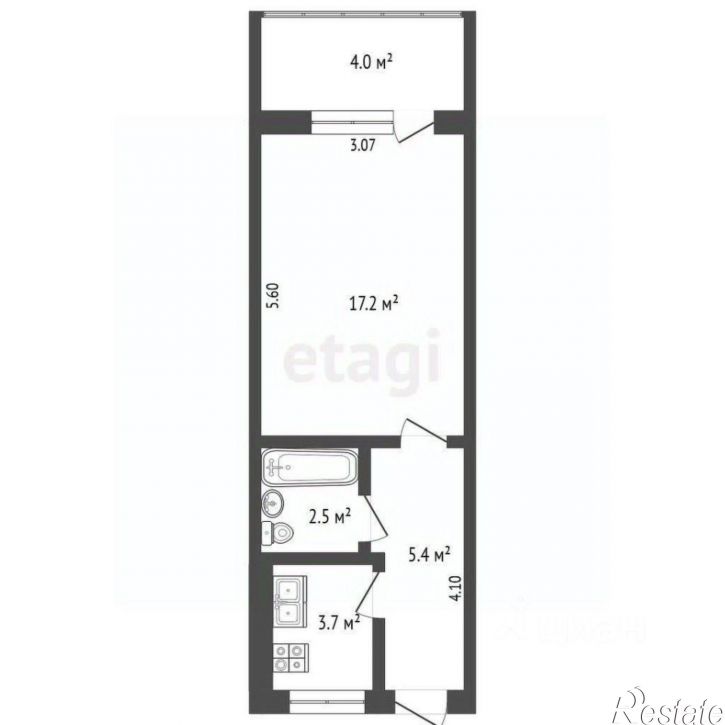 1-комн квартира ул Григорьева, 46,  д. 46