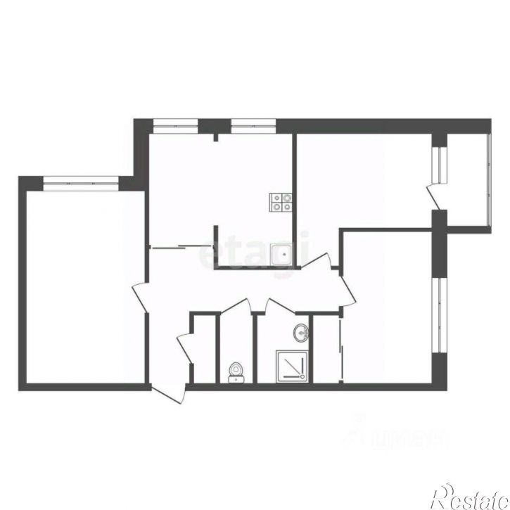 3-комн квартира ул Крымских партизан, 1,  д. 1