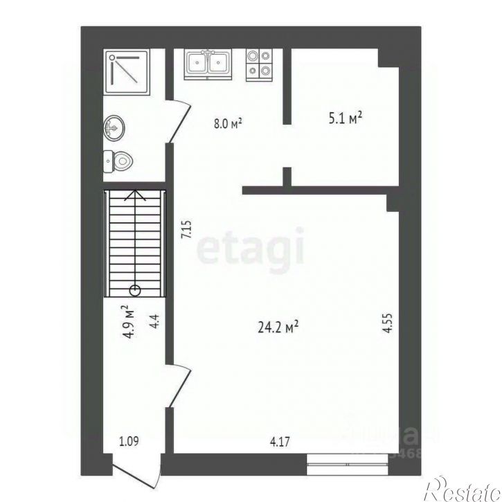 1-комн квартира ул Отрадная, 29,  д. 29