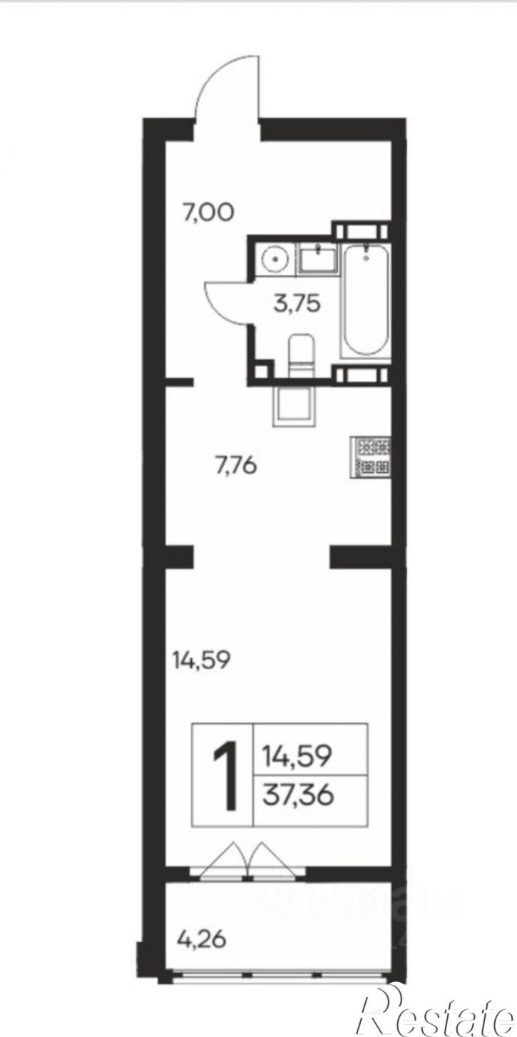 1-комн квартира ул Кирова, 155,  д. 155