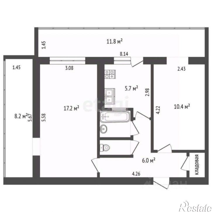 2-комн квартира ул Свердлова, 81,  д. 81