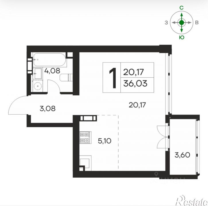 1-комн квартира ул Кирова, 155,  д. 155