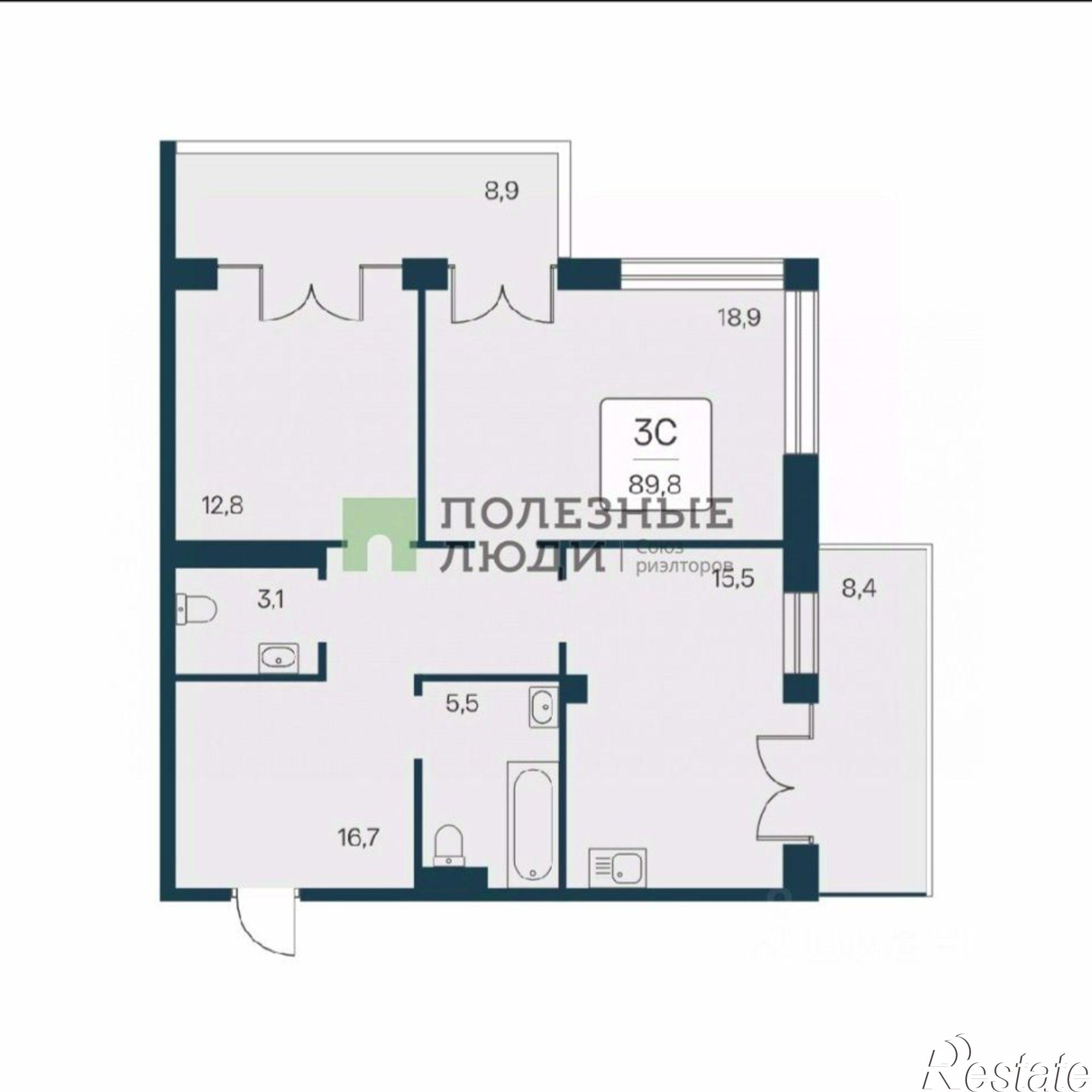 Купить квартиру за 25 900 000 рублей на ул Кузериных, 9