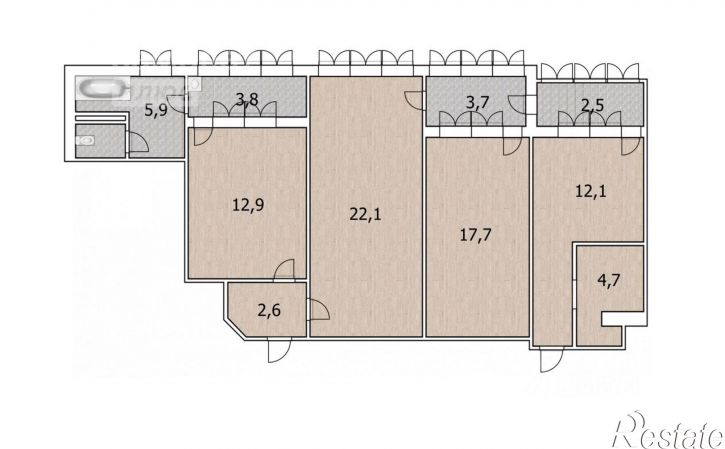 4-комн квартира Южнобережное шоссе, 30,  д. 30