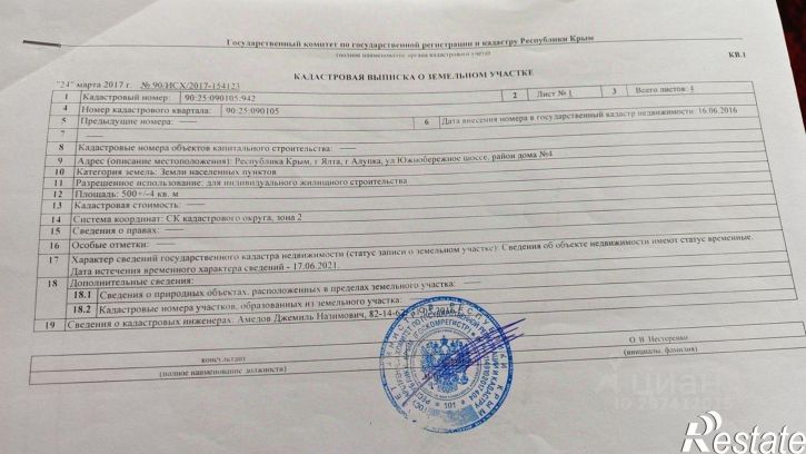 Земельный участок ул им Олега Кошевого, 1,  д. 1