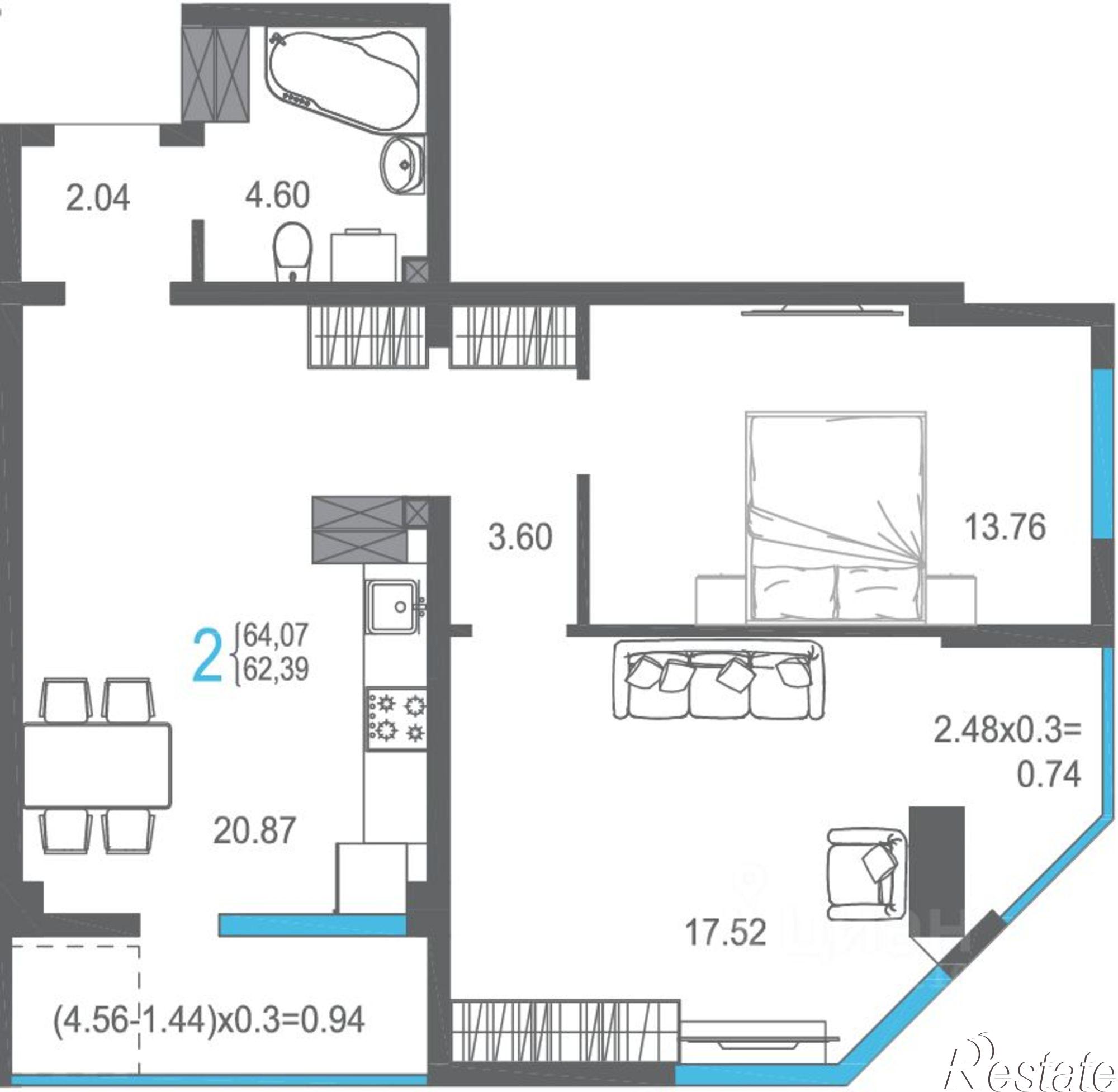 Купить квартиру за 11 321 700 рублей на улица Кирова, 155А к1
