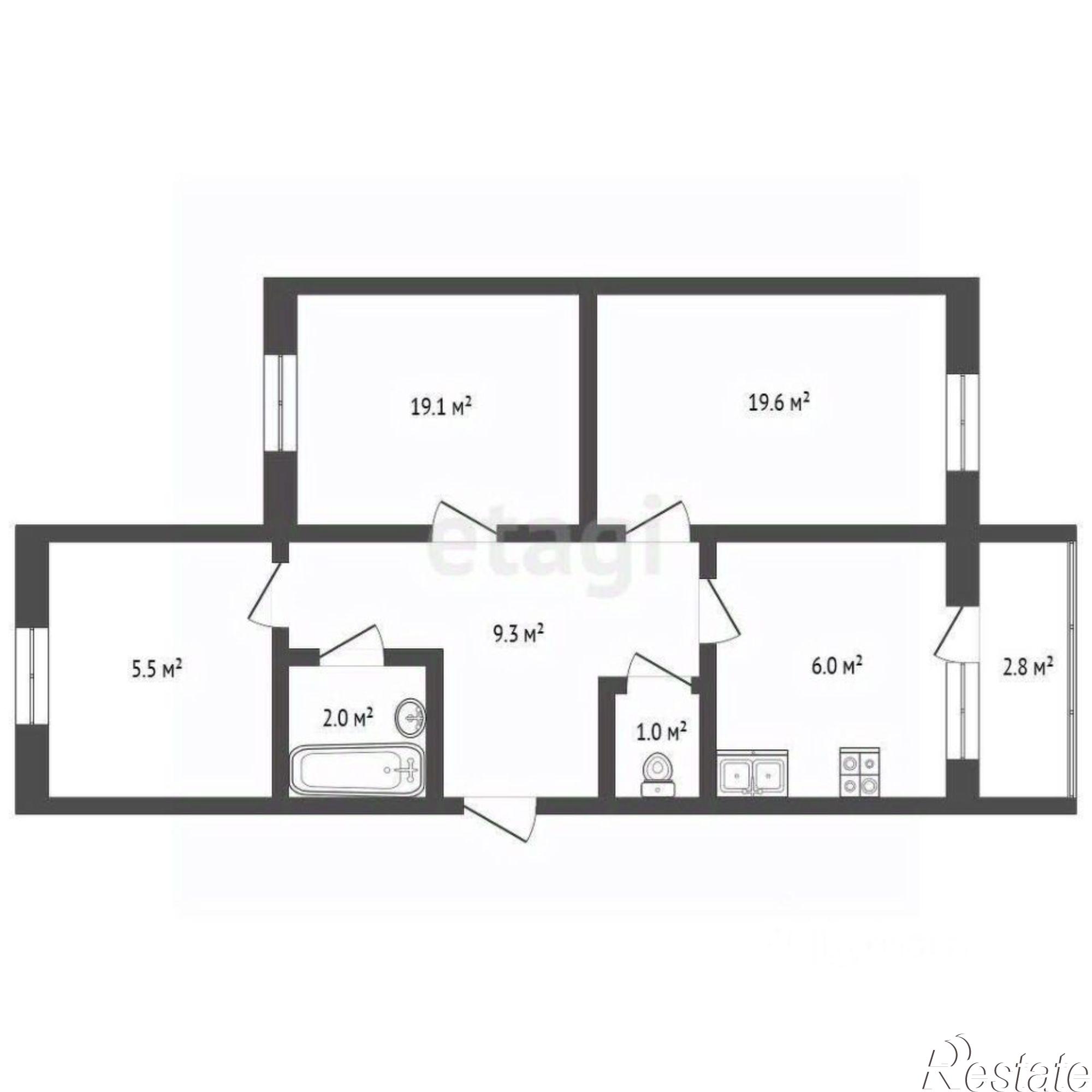 Купить квартиру за 10 300 000 рублей на Суворовская улица, 14