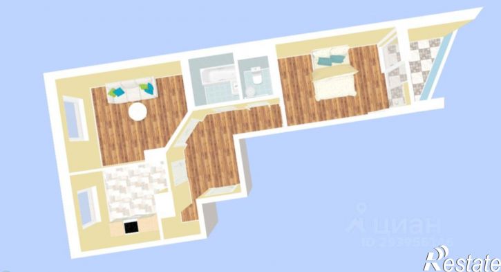 2-комн квартира в новом доме ул 40 лет Октября, 21,  д. 21