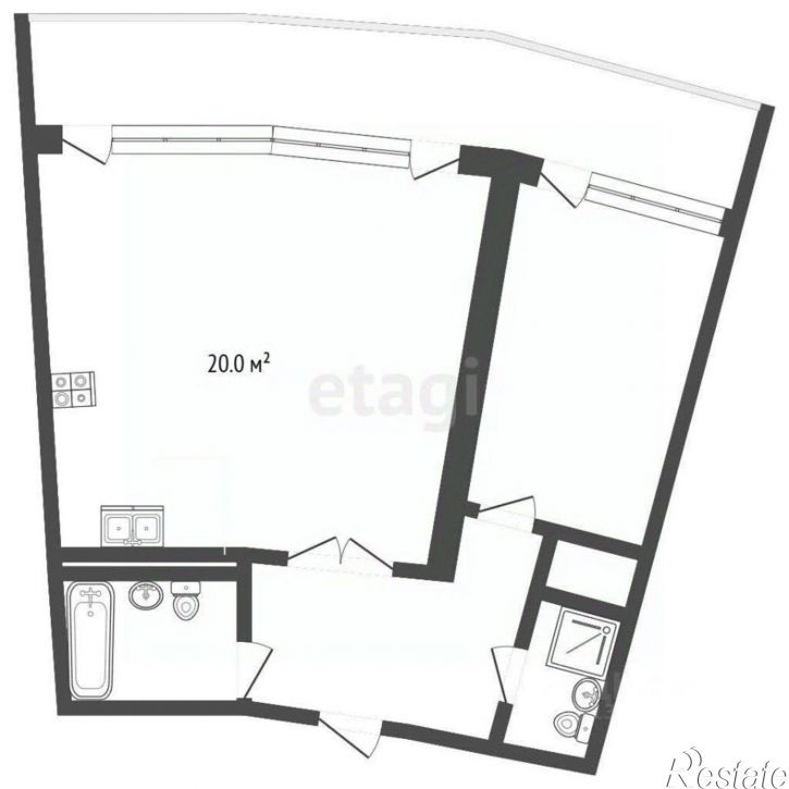 1-комн квартира Виноградная улица, 101,  д. 101