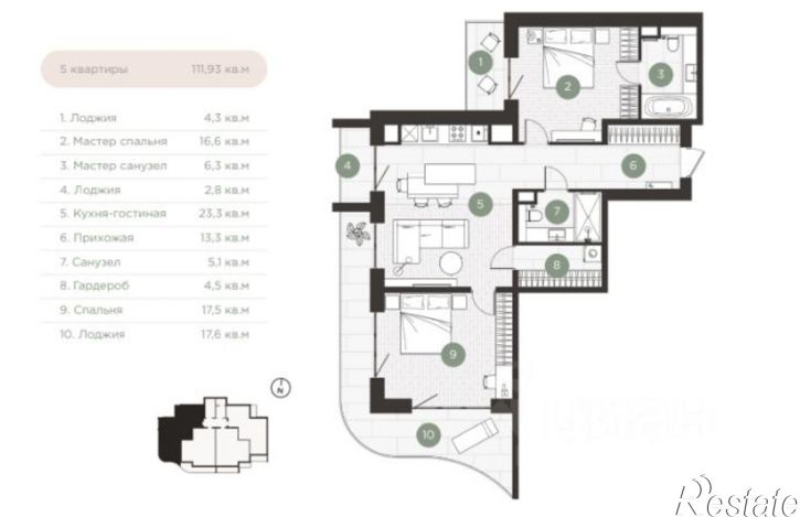 3-комн квартира в новом доме ул Халтурина, 36а,  д. 36а