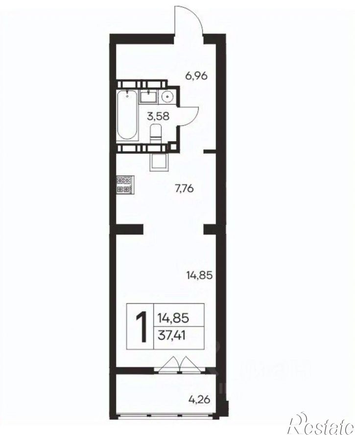 1-комн квартира улица Кирова, 138,  д. 138