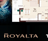 1-комн, 48 кв м, этаж 9/9 улица Спендиарова, 9А