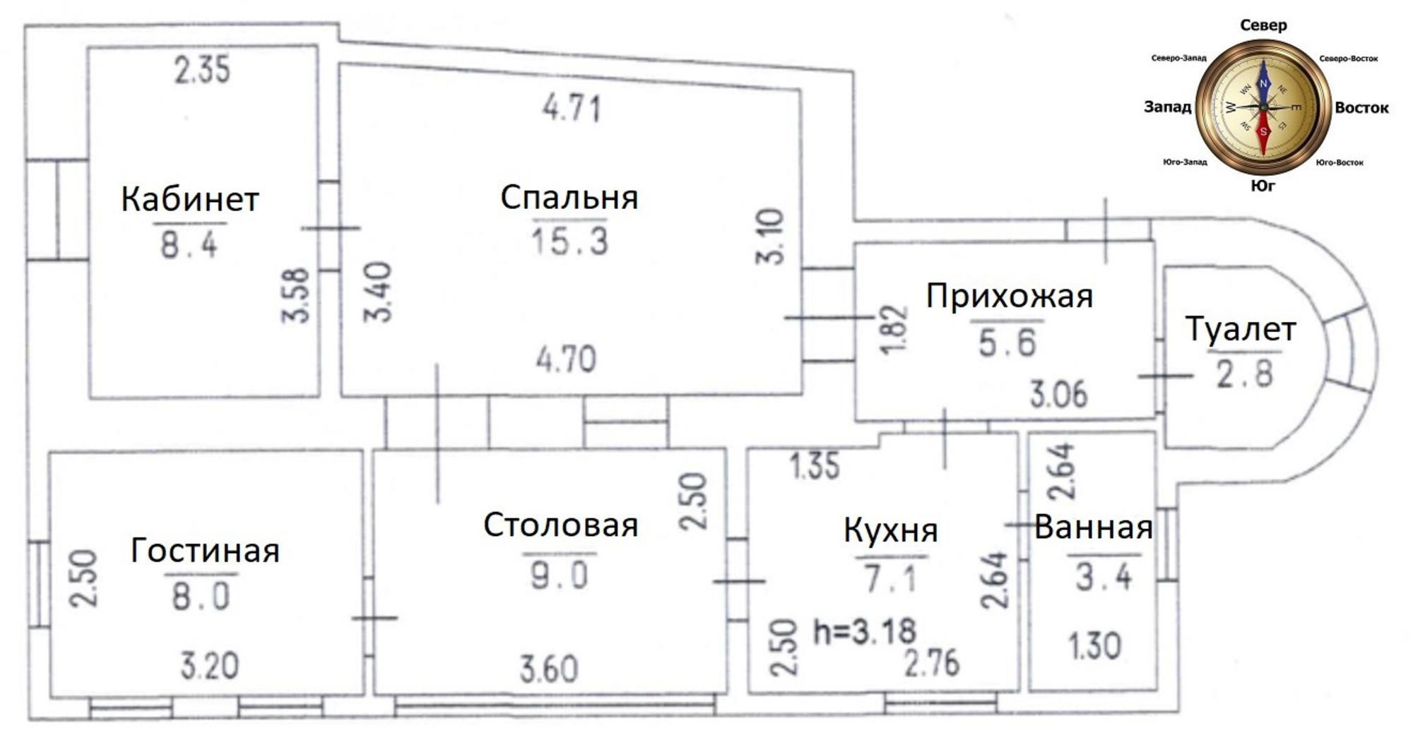 Купить квартиру за 15 300 000 рублей на Партизанская ул., 7