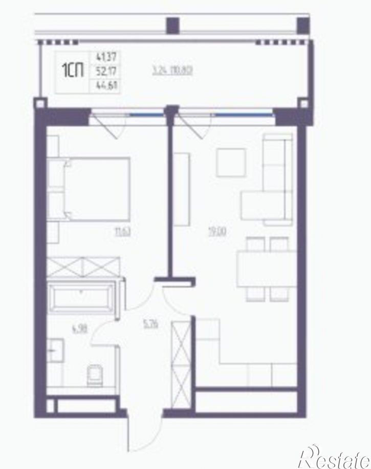1-комн квартира в новом доме улица Коммунаров, 7А,  д. 7А