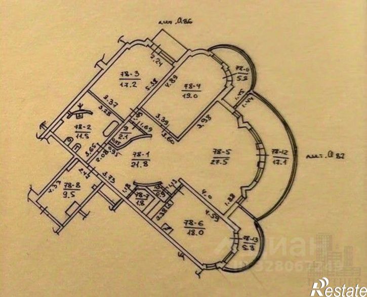 3-комн квартира ул Таврическая, 2,  д. 2