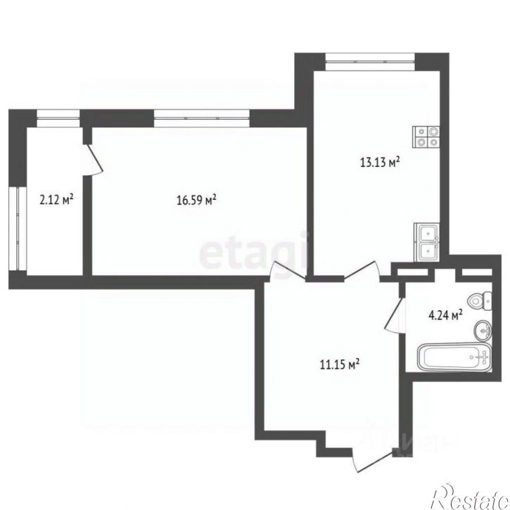 1-комн квартира Красноармейская улица, 36Б к2,  д. 36Б к2