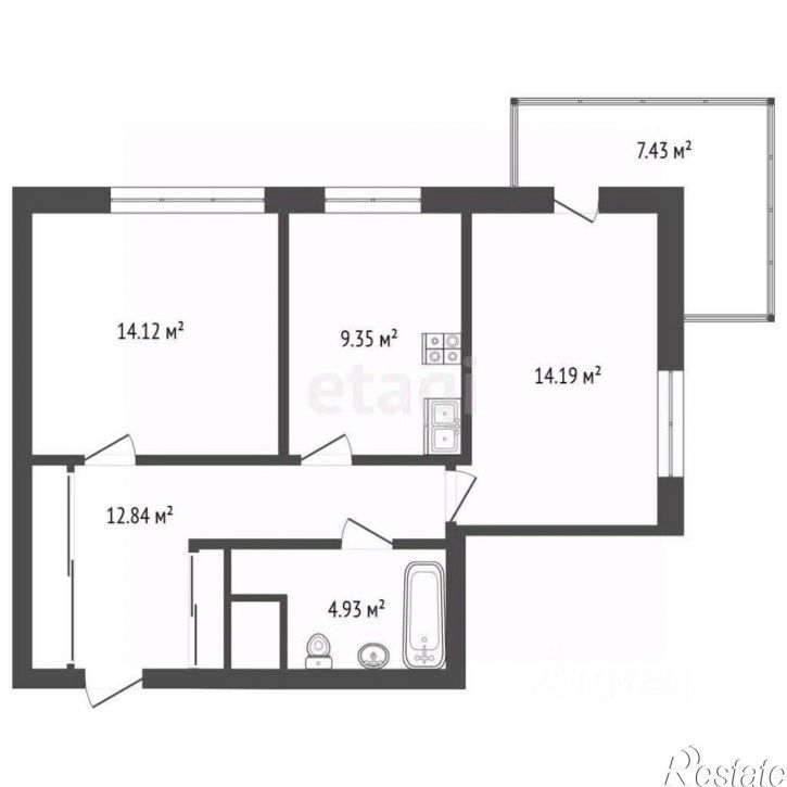 2-комн квартира Бакунинский проезд, 13,  д. 13