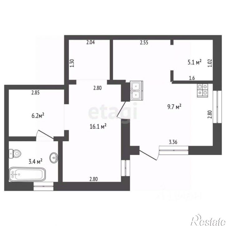 3-комн квартира улица Кирова, 32,  д. 32