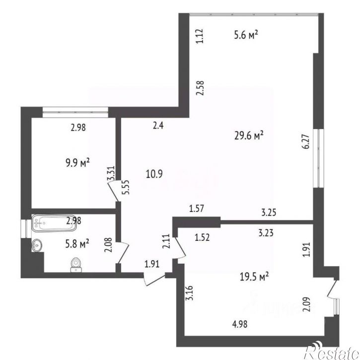 3-комн квартира ул Батурина, 36,  д. 36