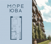 1-комн, 23 кв м, этаж 3/8 ул Адама Мицкевича, 19