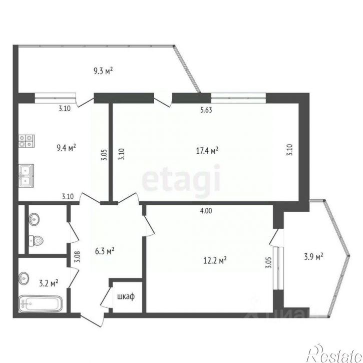 2-комн квартира улица Найдёнова, 16 к2,  д. 16 к2