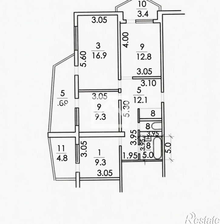 3-комн квартира ул Кривошты, 20,  д. 20