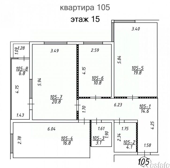 3-комн квартира ул Крупской, 50 2,  д. 50 2,  к. 2