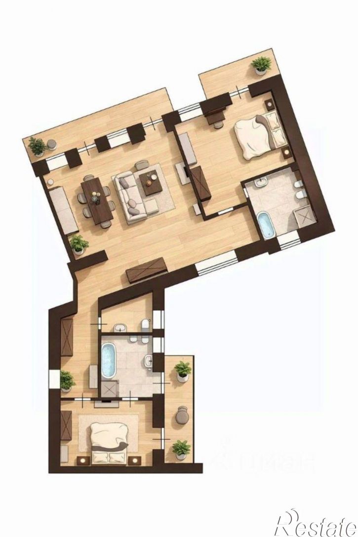 3-комн квартира Морская улица, 3А,  д. 3А