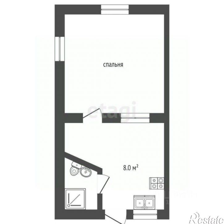 1-комн квартира ул Кучера, 3,  д. 3