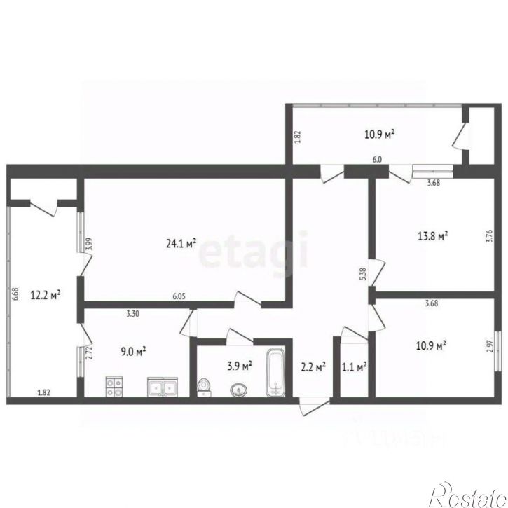 3-комн квартира ул Маратовская, 29,  д. 29