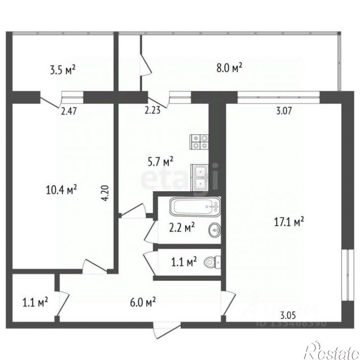 2-комн квартира ул Стахановская, 21,  д. 21