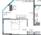 2-комн, 63кв м, этаж 14/15 улица Кирова, 155А к2